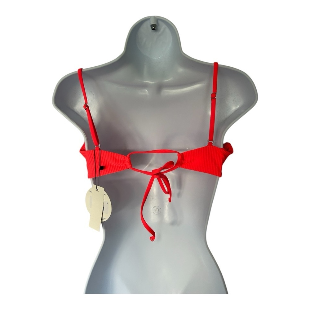NWT JMP The Label Newport Bikini Top Heat Wave Neon Orange Size L - Picture 3 of 6